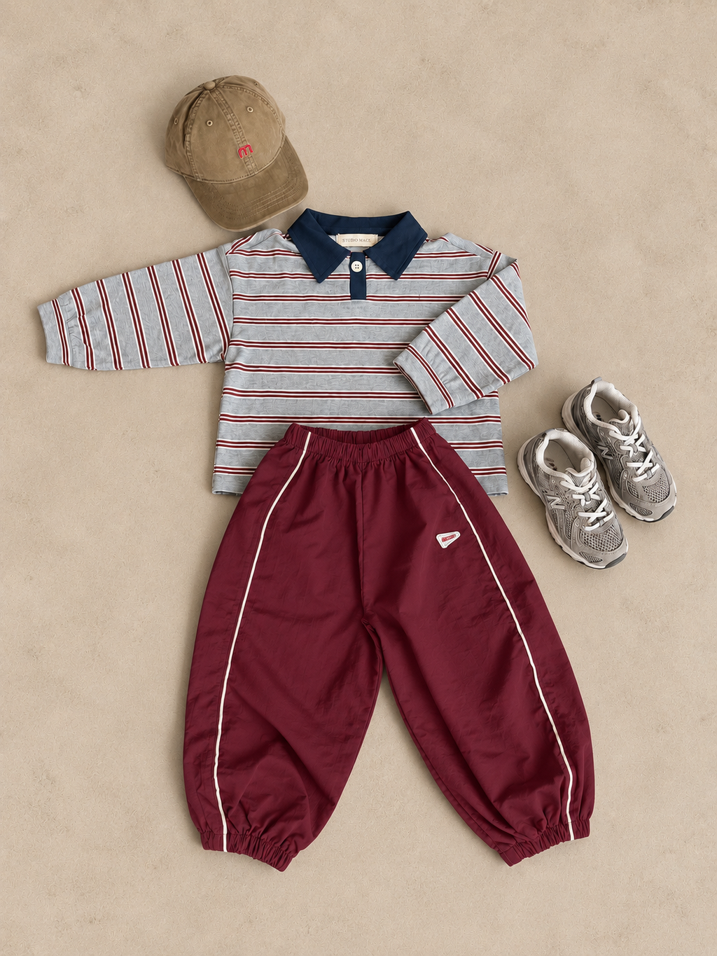 Polo Stripe - Grey